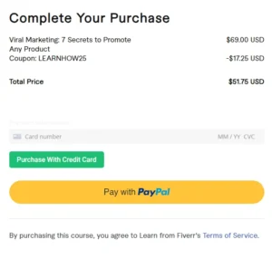 Fiverr Learn 25% Discount